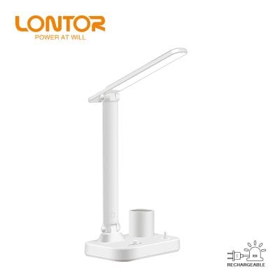 Lontor Rechargeable LED Reading Lamp – Portable Desk Light with Adjustable Brightness and Flexible Neck