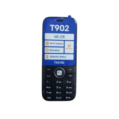 Tecno T902 4G Feature Phone – 2.4” Display, Camera, 2500mAh (Black)”