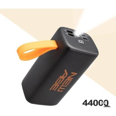 New age Ultra 44000mAh Power Bank – Super High Capacity, 4 Outputs, Type-C & Micro-USB Input