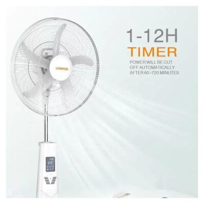 Generic Lontor 18" Rechargeable Standing Fan – Digital Control, Remote