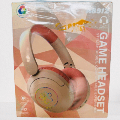 Generic A8912 Wireless Bluetooth Gaming Headset – 40mm Drivers, Cool LED Lights, Mic, 5H Playtime, 3.5mm Jack & Bluetooth 5.3