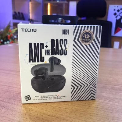 Tecno Buds4 – True Wireless Stereo Earbuds with Active Noise Cancellation & 28-Hour Playtime