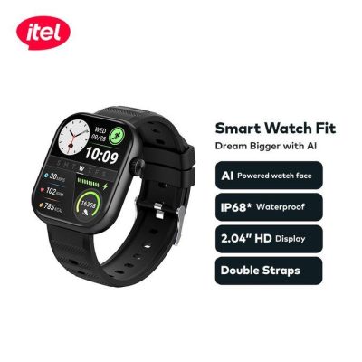 Itel Fit O20 Smartwatch 2.04” HD Display + Free Extra Strap (ISW-020)