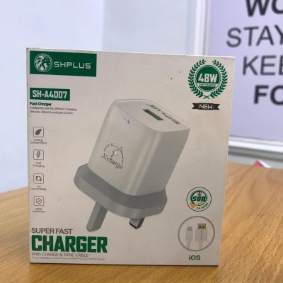 Shplus SH-A4007 – 48W Super Fast Charger + Cable, Auto-ID Protection