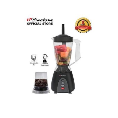 Binatone BLG-452 Multipurpose 1.5L Blender with Grinder – 350W, Glass Jar, Stainless Steel Blade