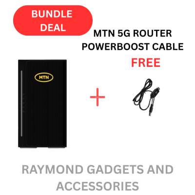 Mtn ops MTNNG 5G Ultrafast Router ZLT X100M PRO + FREE POWERBOOST CABLE + Free 100GB Data Bonus On Activation – Black