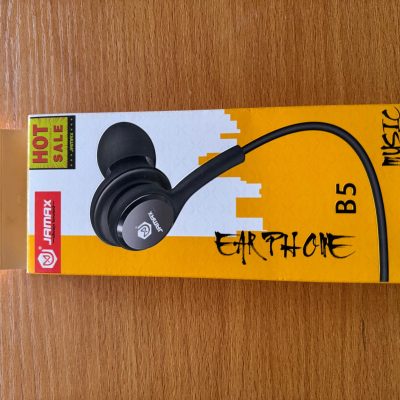 Generic JAMAX B5 EARPIECE – Super Bass – 3.5mm Jack – Built-in Mic – Wired Headset