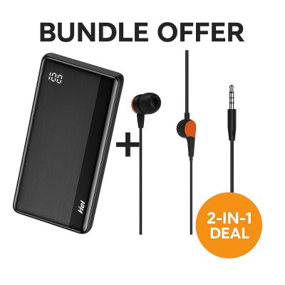 Itel A1480 30000mAh Power Bank 22.5W Fast Charge + K9Pro Earphones