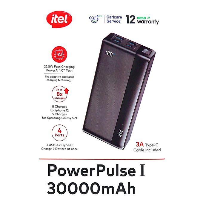 Itel A1480 30000mAh 22.5W Fast Charging Power Bank + ICW-051EM Charger - Image 2