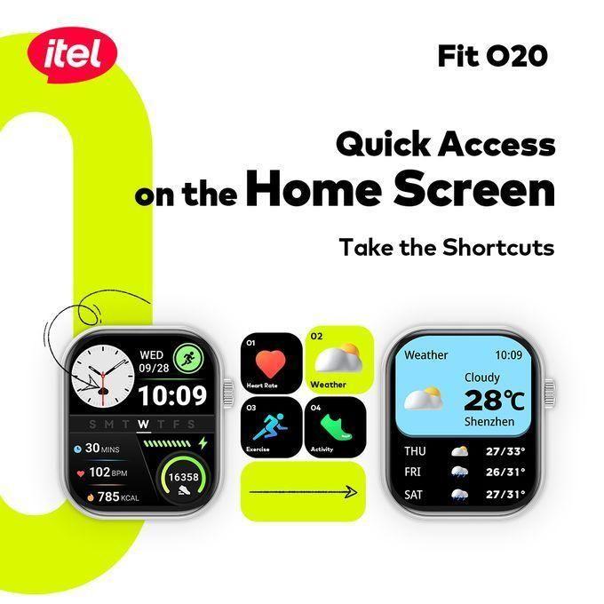 Itel O20 Smart Watch + 5000mAh Power Bank – Free Extra Strap Bundle - Image 2