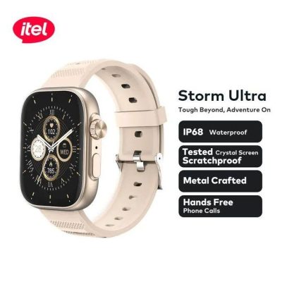Itel Storm Ultra ISW-023 – Bluetooth Calls, Health & Sports Watch, Gold