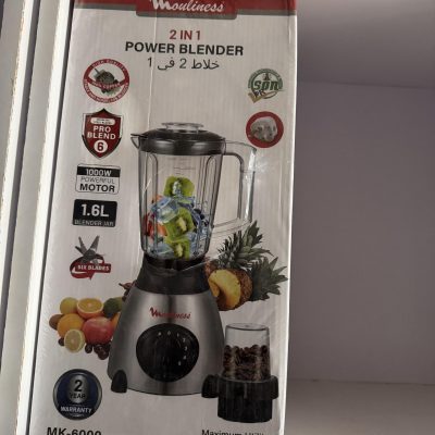 Generic Mouliness 2-in-1 Power Blender MK-6000 – 1000 W Motor, 1.6 L Jar