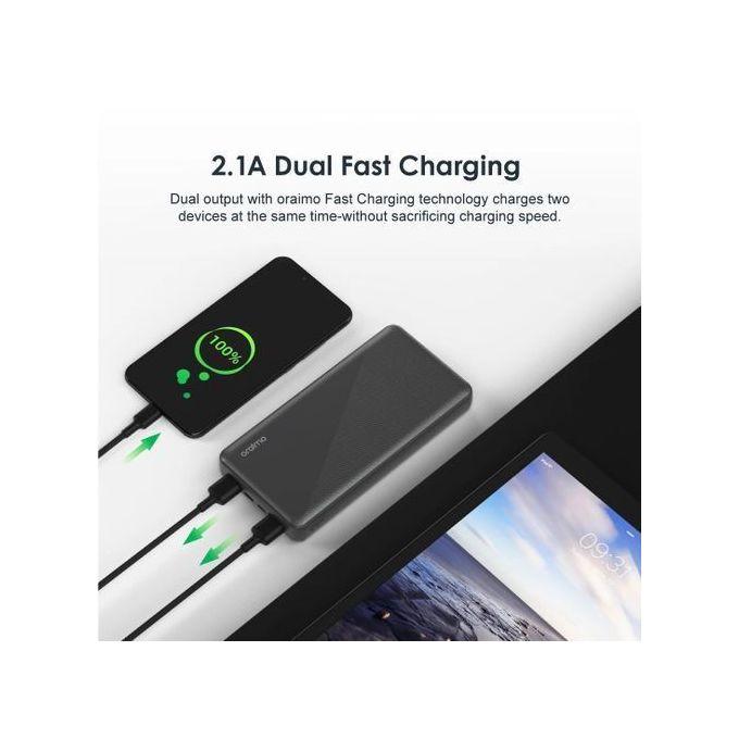 Oraimo Traveler 4 20000mAh Power Bank – 10.5W Fast Charge, Dual USB - Image 3