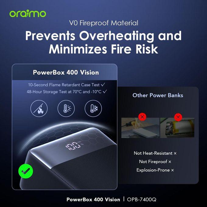 Oraimo PowerBox 400 Vision 40000mAh Power Bank – OPB-7400Q, 22.5W Super Fast Charging, Type-C & USB Output - Image 8