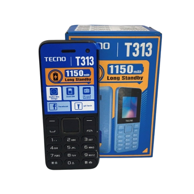 Tecno T313 – Stylish, Slim & Built to Last! Dual SIM, Wireless FM, 1150mAh Battery