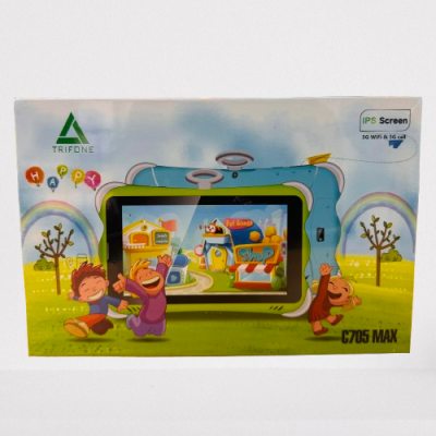 Trifone C705 MAX – 7'' Kids Educational Tablet, 6+128GB, Dual Camera, IPS Screen + Charger, Screen Protector & More