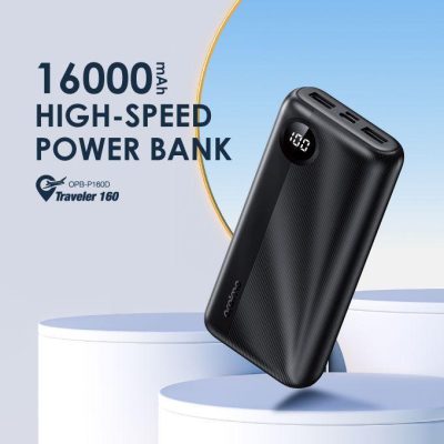 Oraimo Traveler 160 OPB-P160D – 16000mAh Power Bank, LED Display