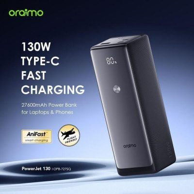Oraimo PowerJet 130 OPB-727SQ – 27600mAh, 130W Ultra Fast Power Bank