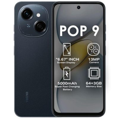 Tecno Pop 9 – 3+128GB, 6.67'' 120Hz Display, 13MP, 5000mAh, 15W Fast Charge