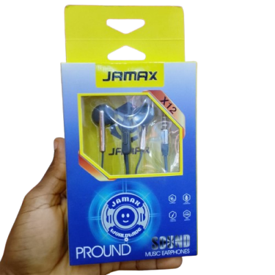 Jamax X12 Pro Sound Earphones – 3.5mm Wired Stereo Headset